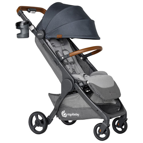 ERGOBABY | METRO+ Deluxe, London Grey kočárek + střecha Yellow + taška na kočárek ZDARMA