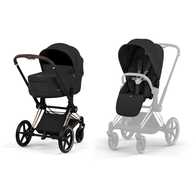 CYBEX Priam Comfort Set, Sepia Black (Rosegold Frame)