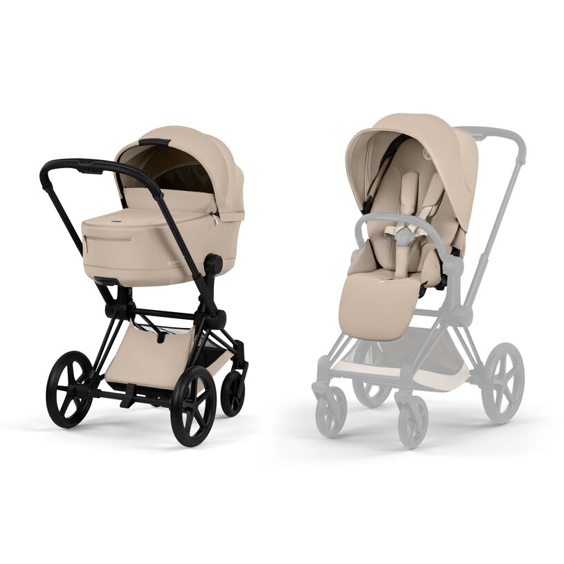CYBEX Priam Comfort Set, Cozy Beige (Matt Black Frame)