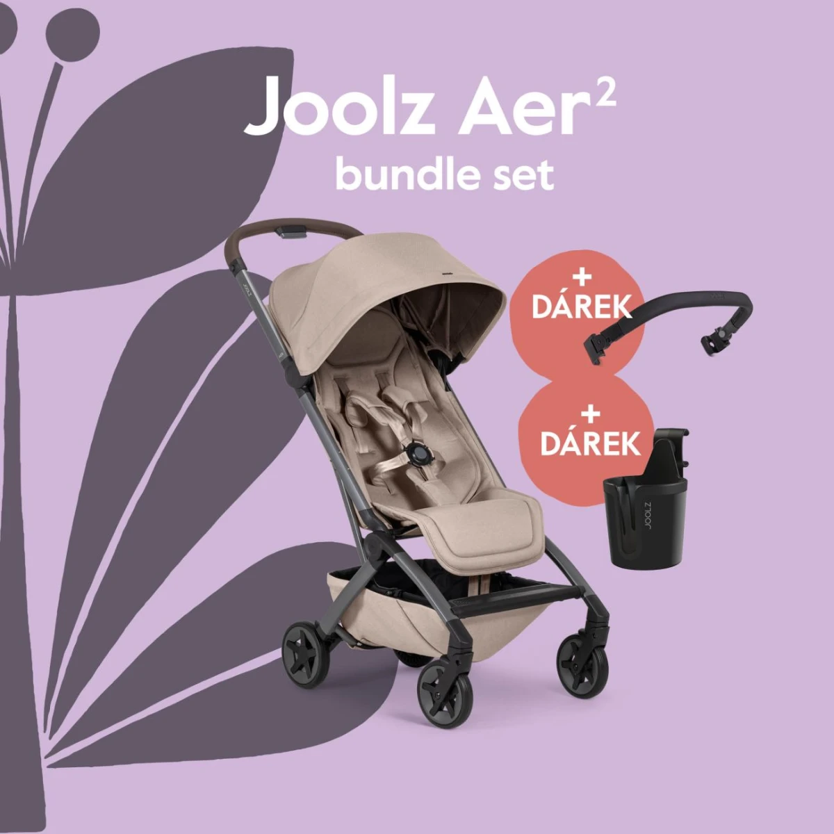 Joolz AER2 kočárek BUNDLE SET |Sandy taupe