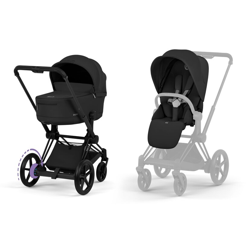 CYBEX e-Priam Comfort Set, Sepia Black ( Matt Black Frame)