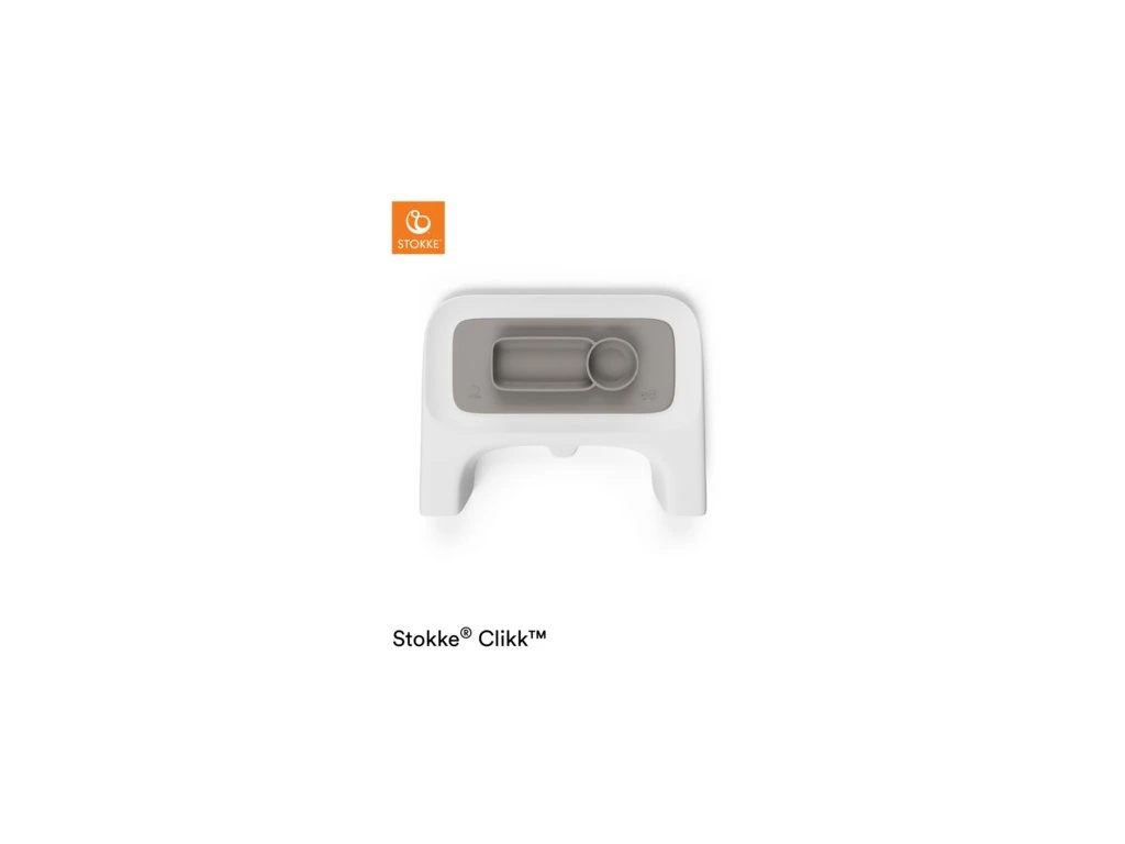 STOKKE Silikonová podložka Soft Grey ezpz ™ na pultík k jídelní židličce Clikk™