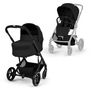 CYBEX NEW Balios S Lux s korbou Balios Cot S Lux, Moon Black