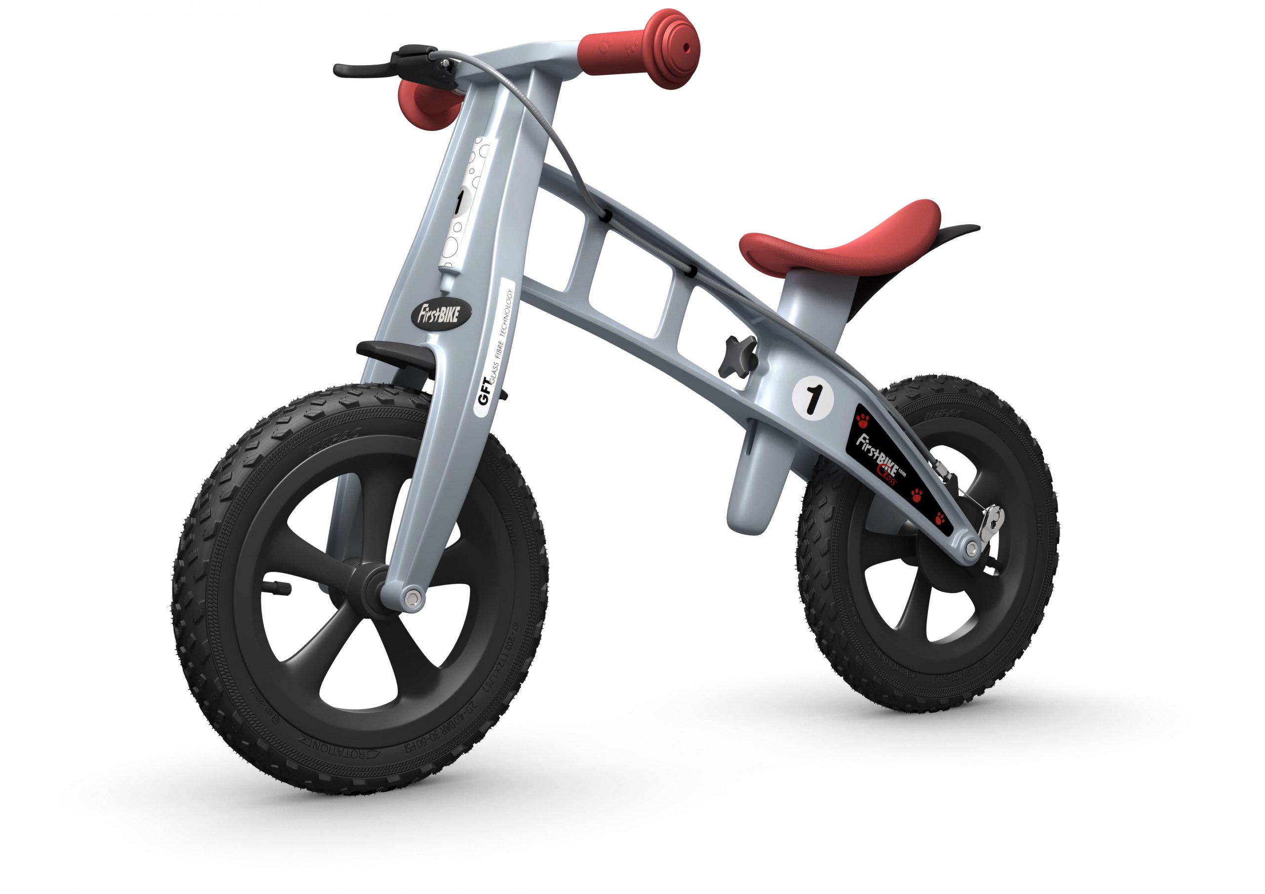 FirstBIKE Cross s brzdou, Silver