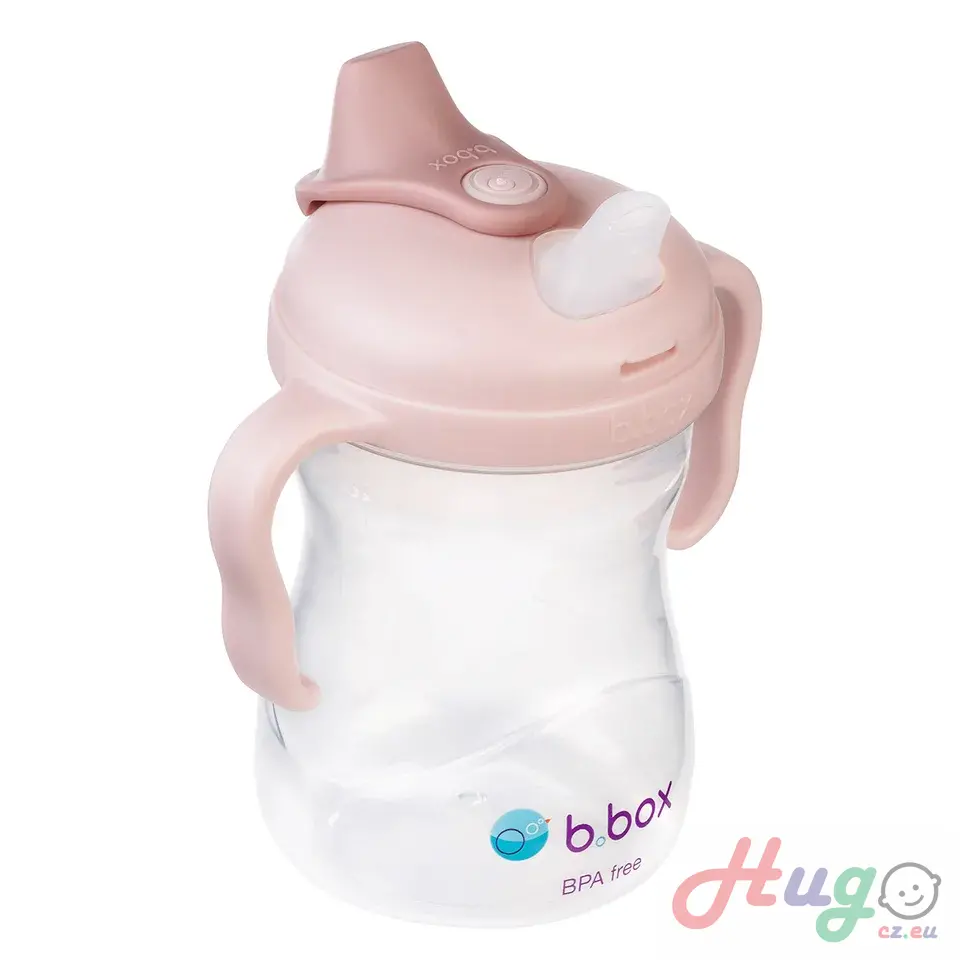 Hrneček s pítkem 4m+ - světle růžový 240 ml
