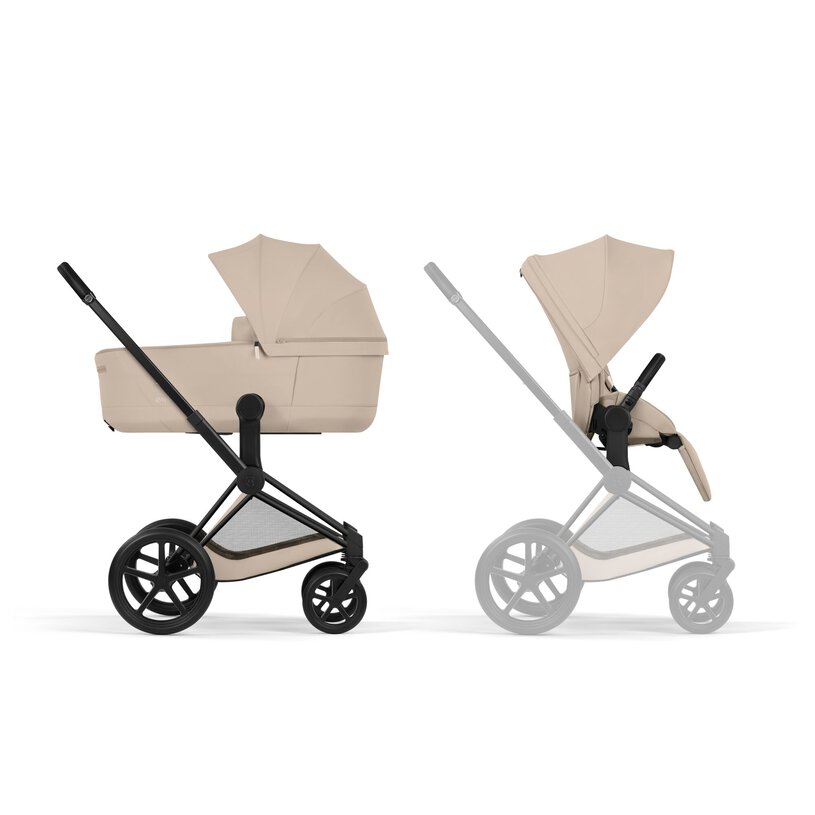 CYBEX Priam Comfort Set, Cozy Beige (Matt Black Frame)