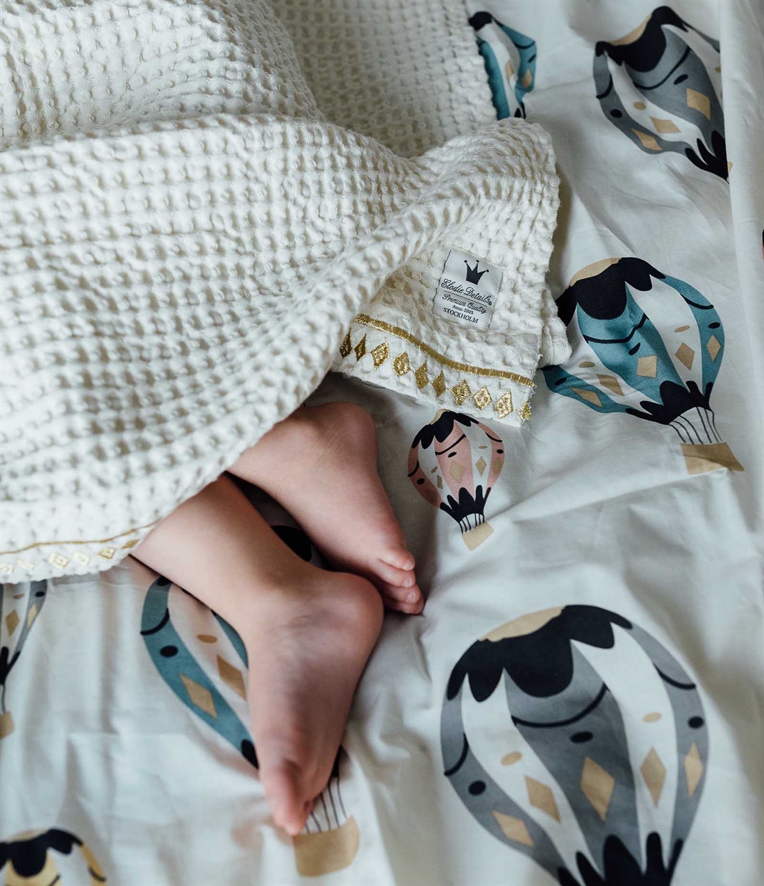 Organic Waffle Blanket Vanilla White