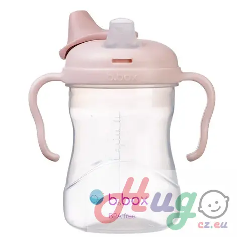 Hrneček s pítkem 4m+ - světle růžový 240 ml