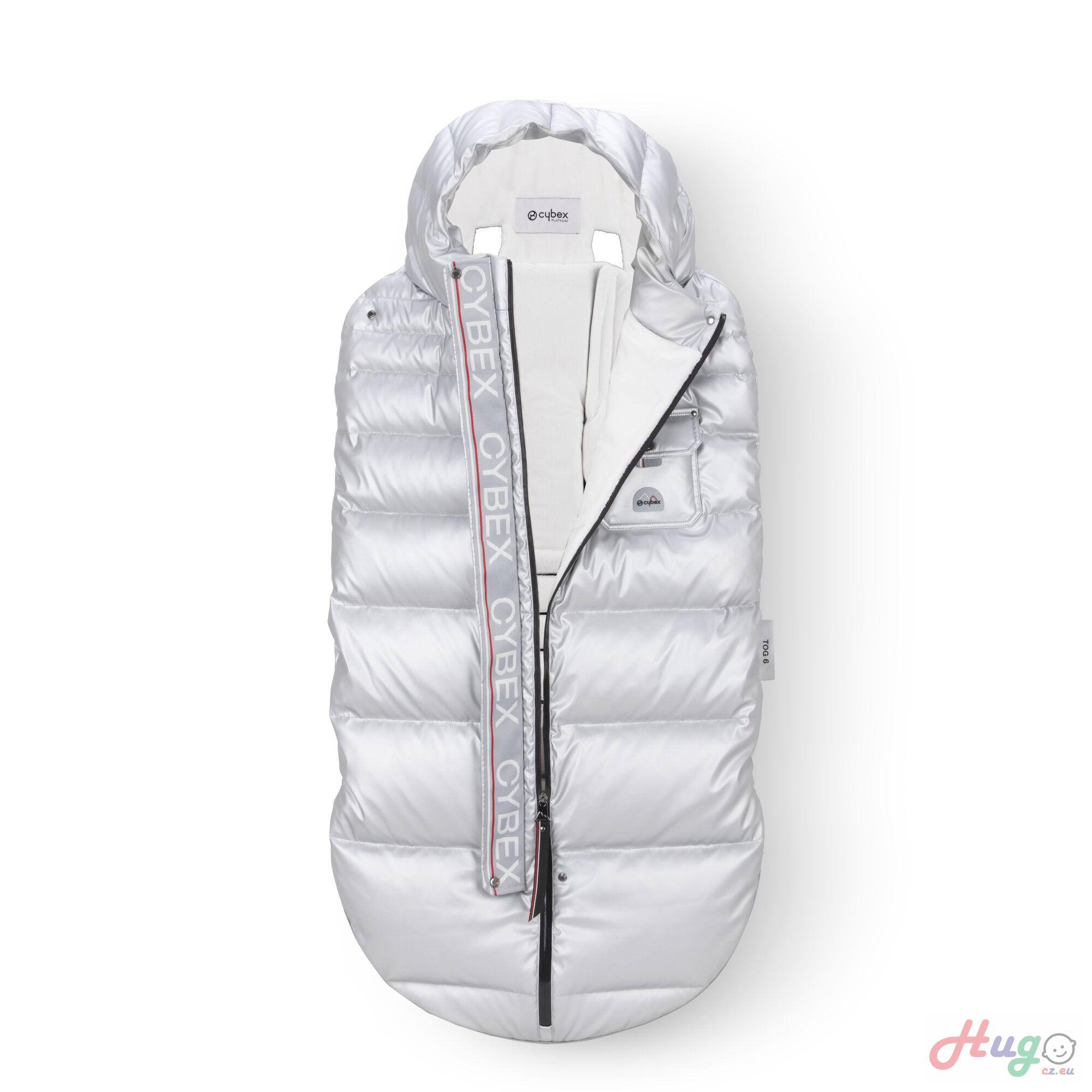 CYBEX fusak Platinum Winter Footmuff, Arctic Silver