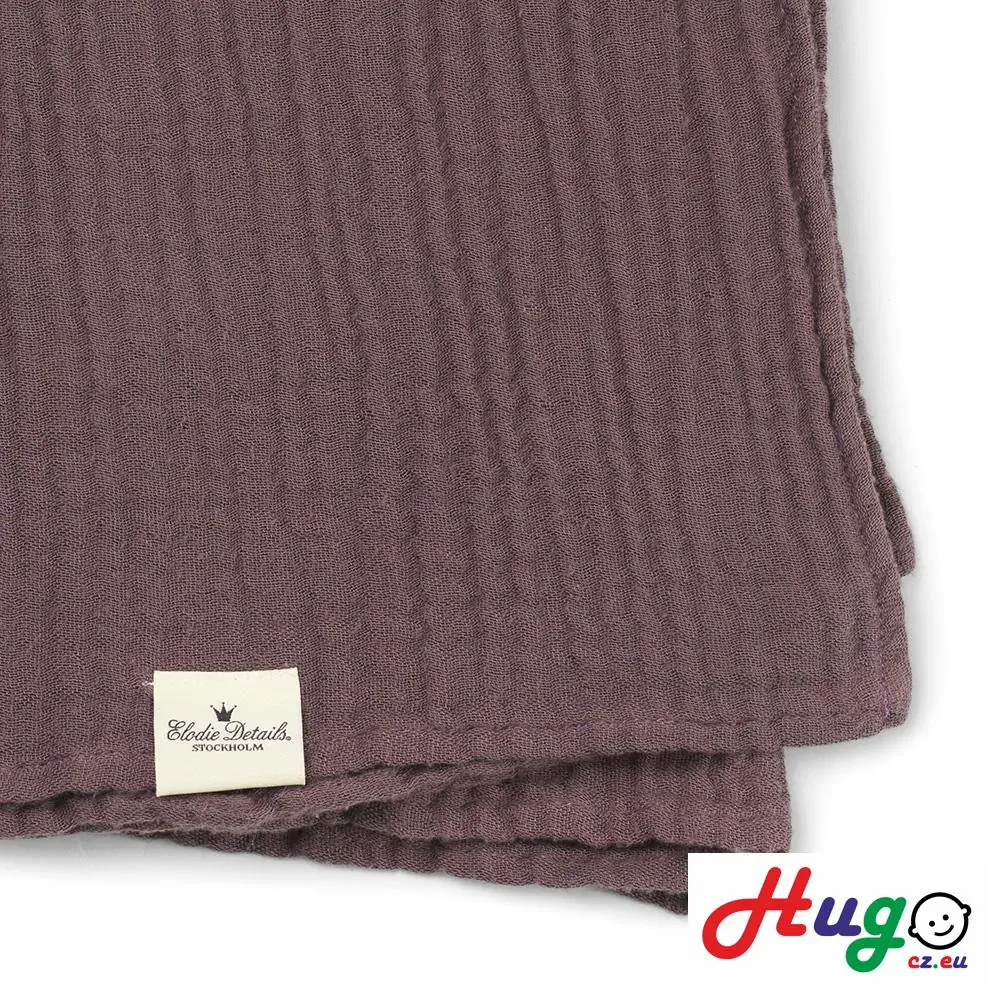 Deka z bambusového mušelínu Elodie Details - Plum
