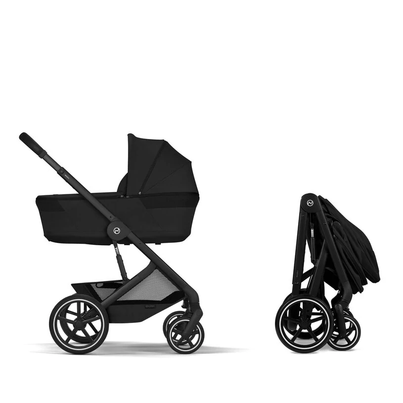 CYBEX NEW Balios S Lux se skládací korbičkou Fold Cot, Moon Black