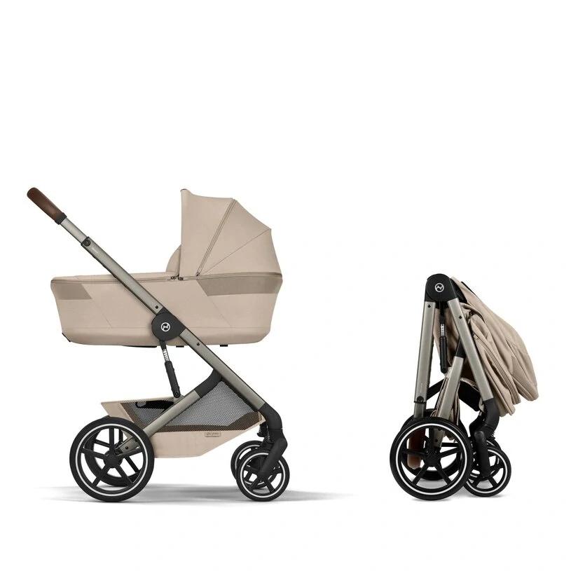 CYBEX NEW Balios S Lux se skládací korbičkou Fold Cot, Almond Beige