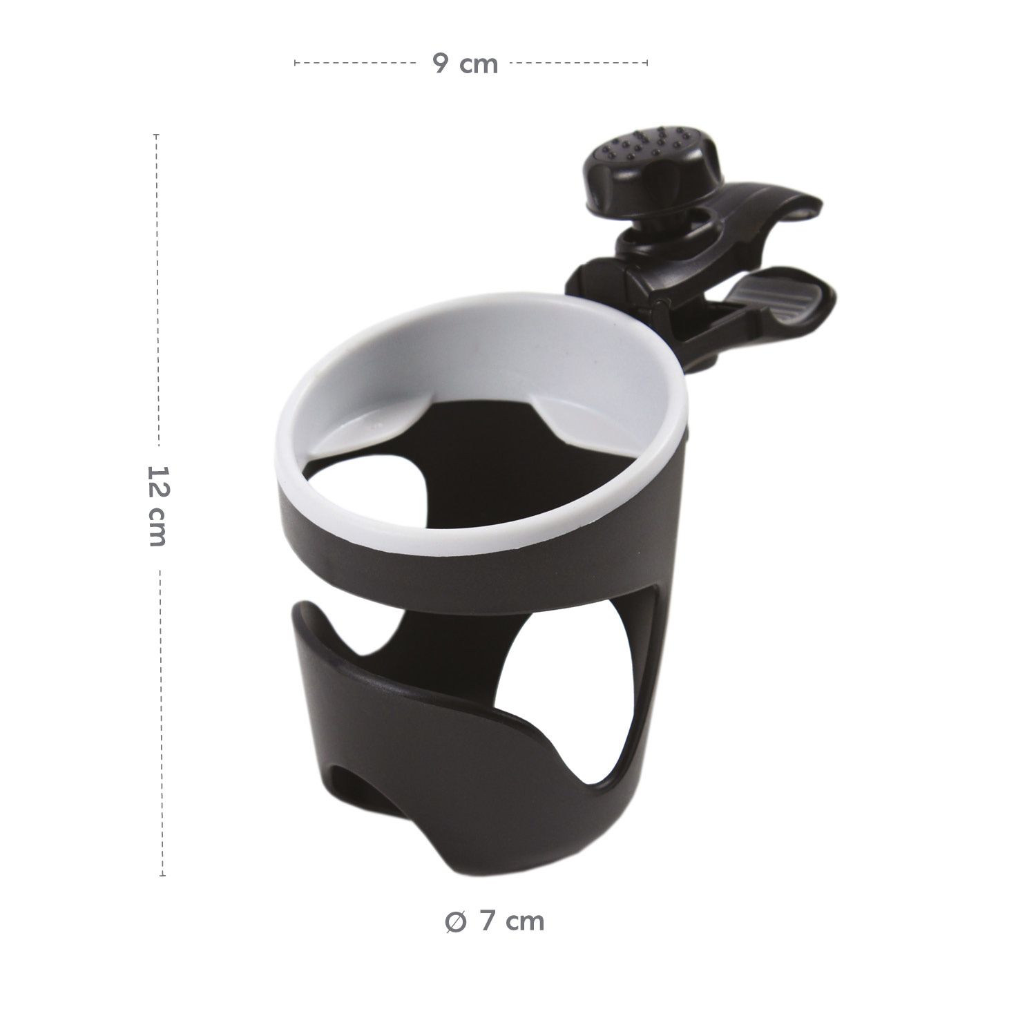 Držák na pití na kočárek - Deluxe, Black