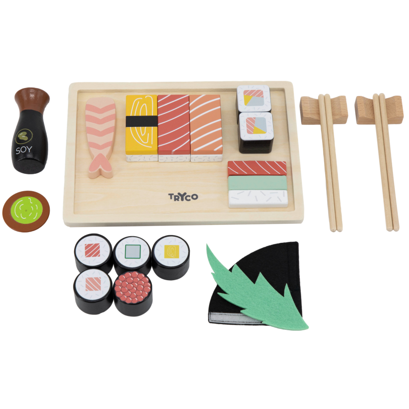 TRYCO Dřevěný Sushi Set