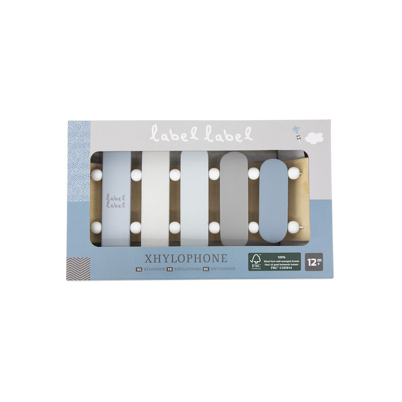 Label Label Xylofon, modrý