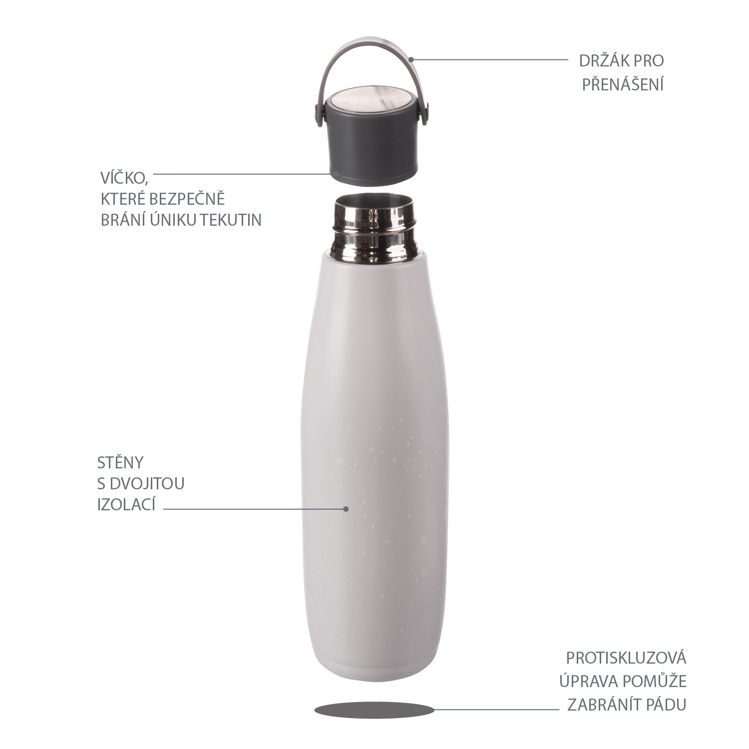 Termoska na tekutiny s držákem 480 ml, Safari