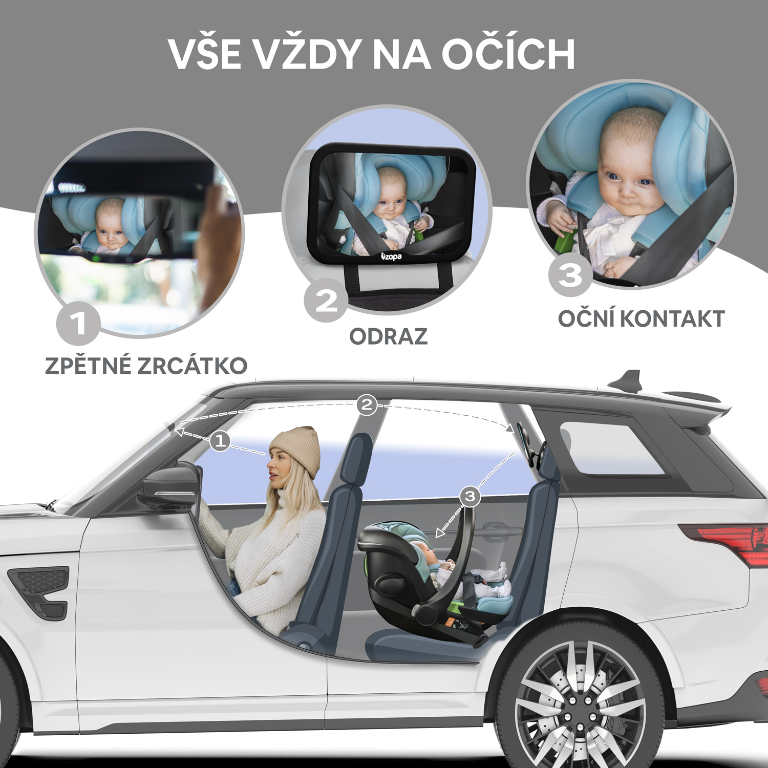 Mále zpětné zrcátko