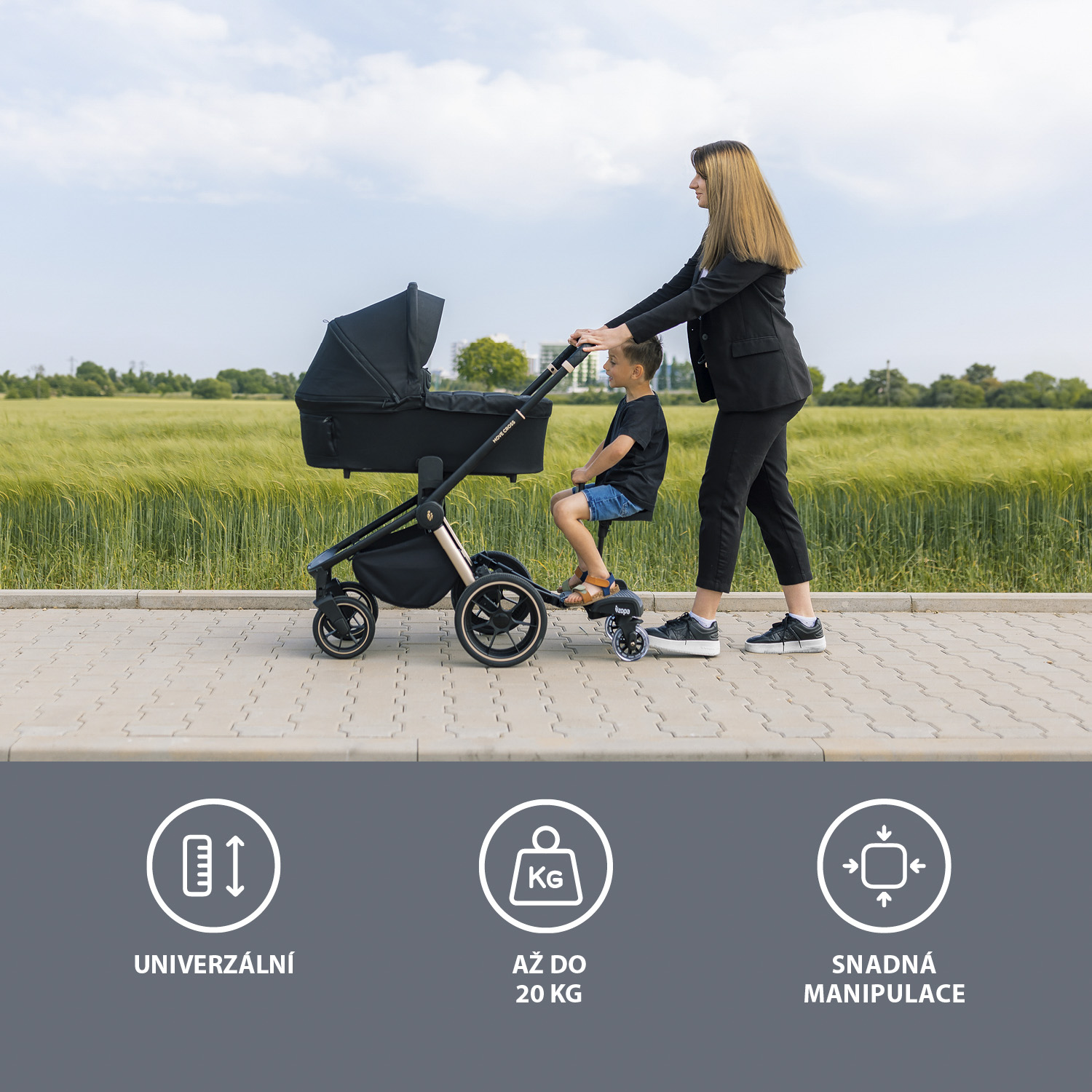 Sedátko ke stupátku Segboard 2, Black