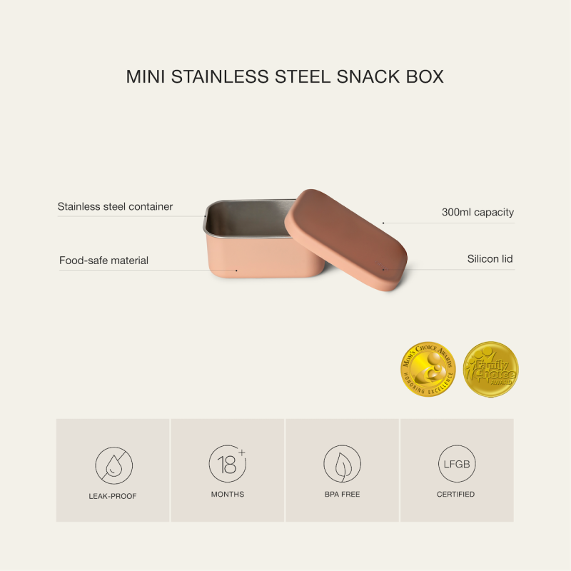 Citron Mini svačinový box, nerez - Brick