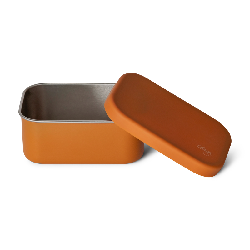 Citron Mini svačinový box, nerez - Caramel