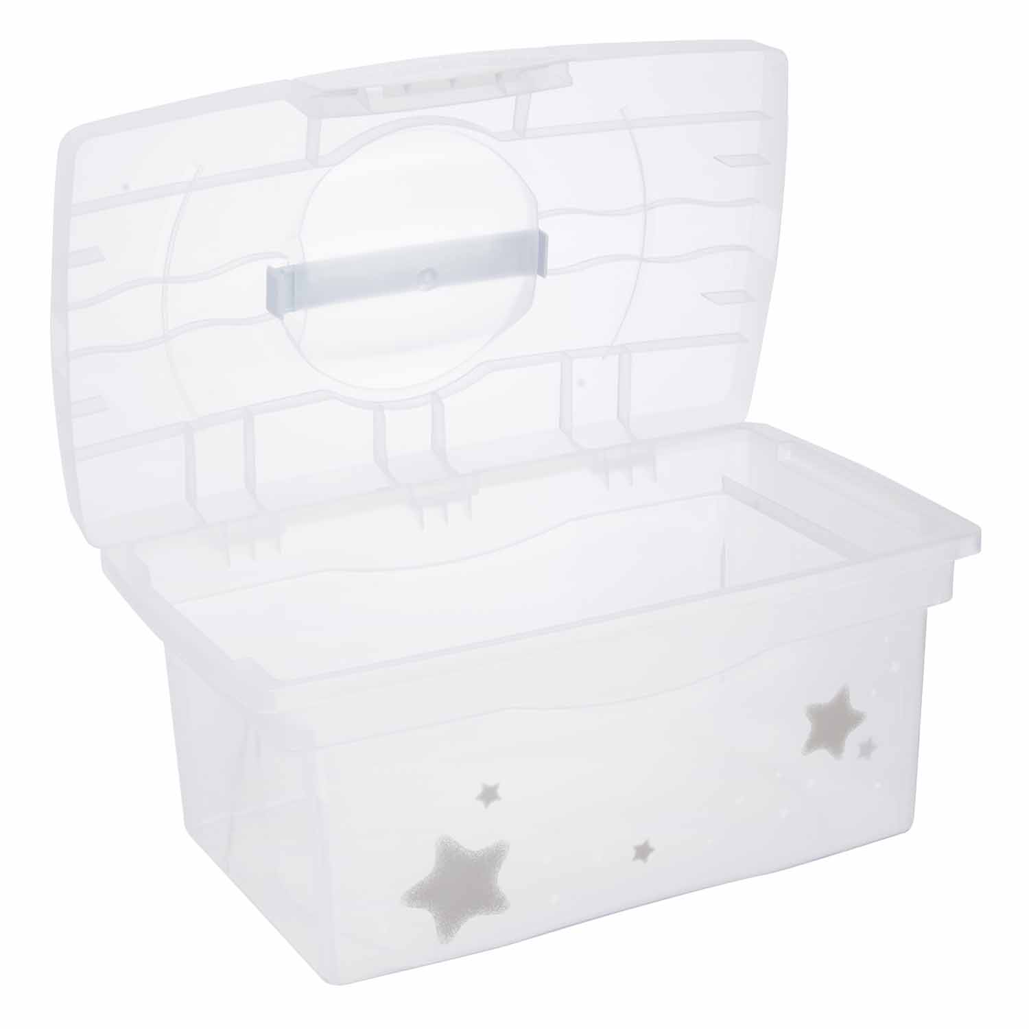 Cestovní box s přihrádkou na hračky, léky, kosmetiku "Stars", Bílá