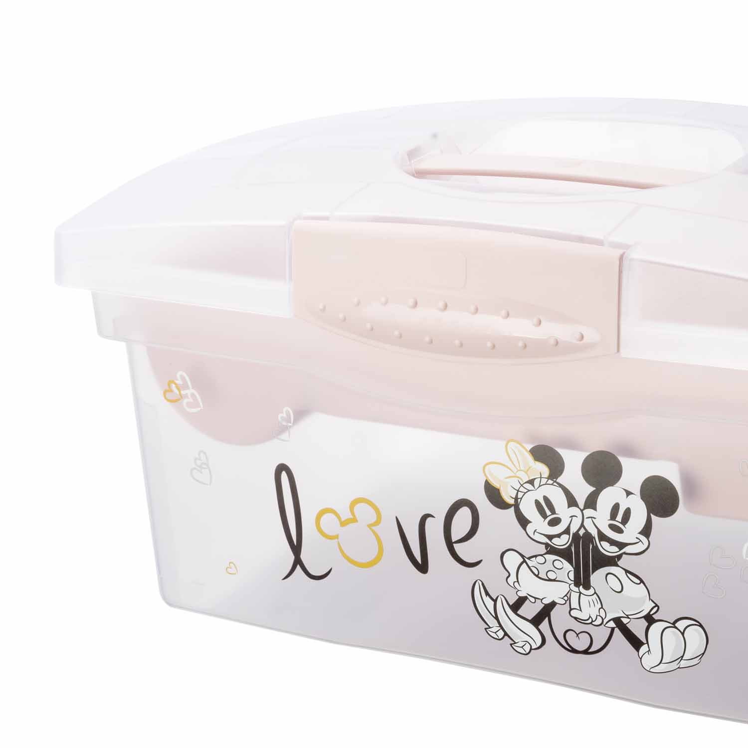 Cestovní box s přihrádkou na hračky, léky, kosmetiku "Minnie", Severská růžová