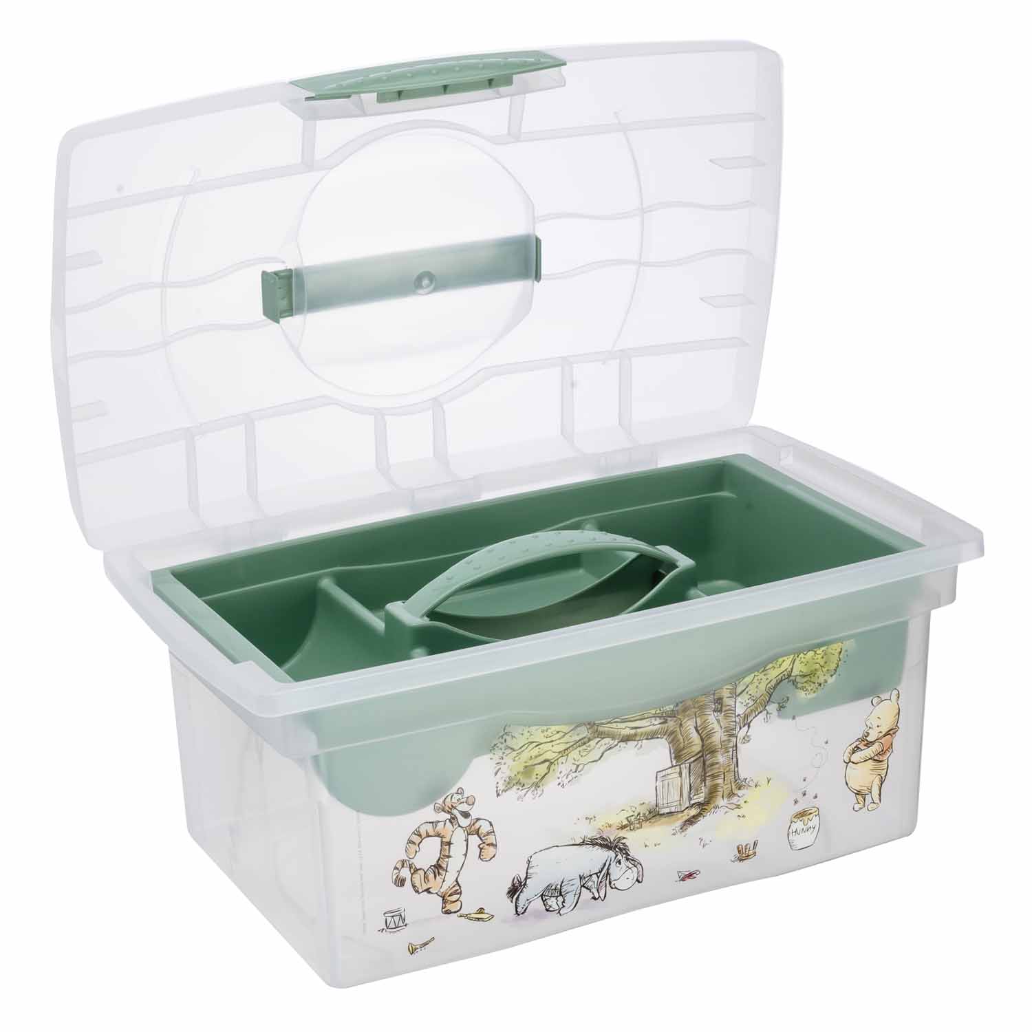 Cestovní box s přihrádkou na hračky, léky, kosmetiku "Winnie", Severská zelená