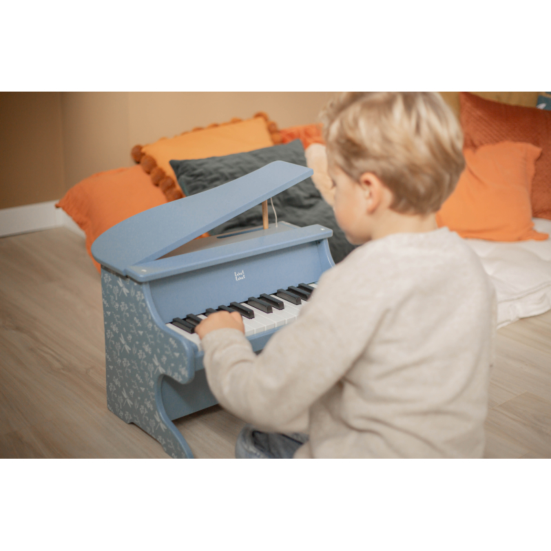 Label Label Dřevěné piano - Blue