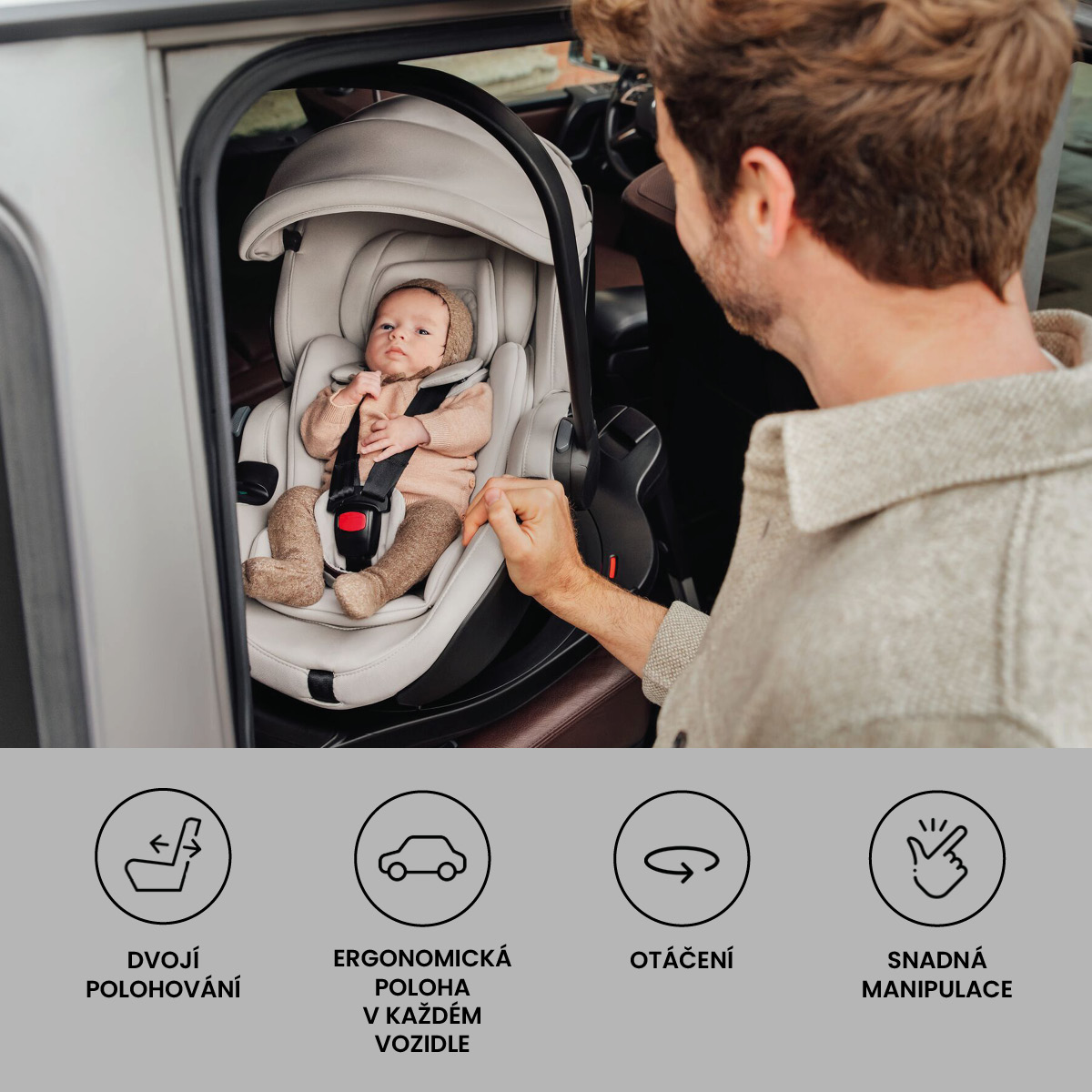 Autosedačka Baby-Safe Pro Vario Base 5Z Bundle Style, Mineral Grey