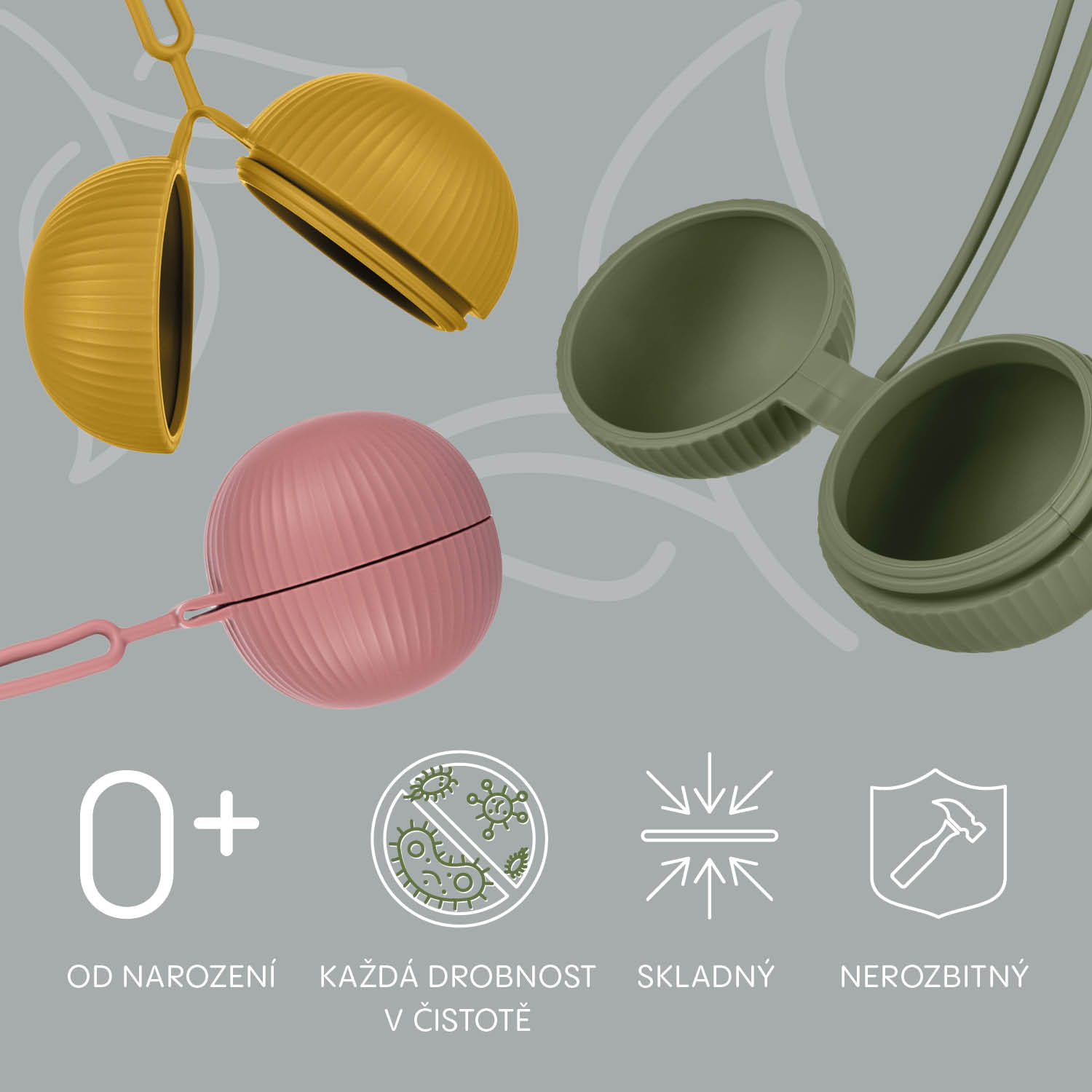 Silikonové pouzdro na dudlík uzavíratelné, Old Pink