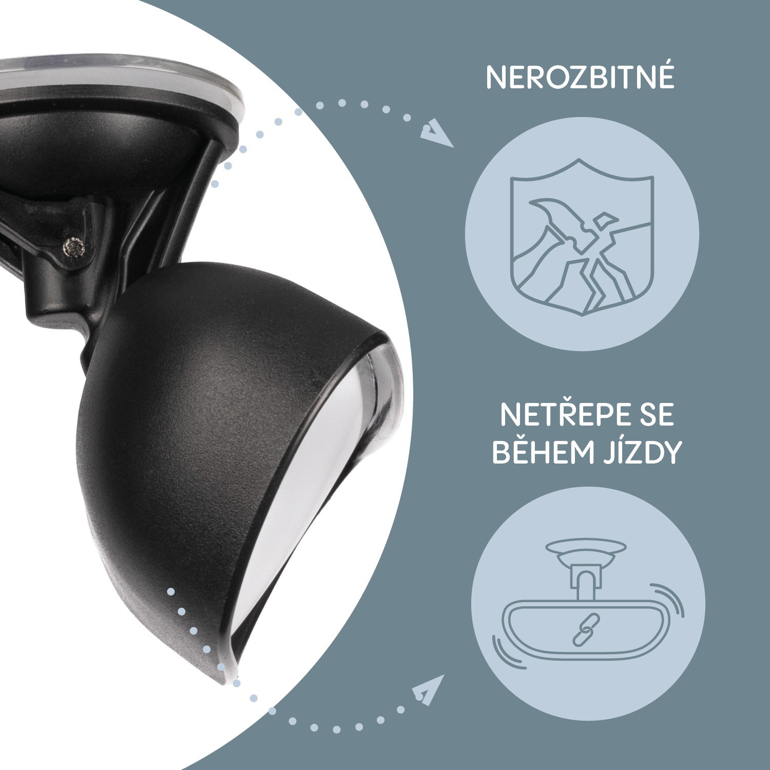 Malé zpětné zrcátko DELUXE, Black