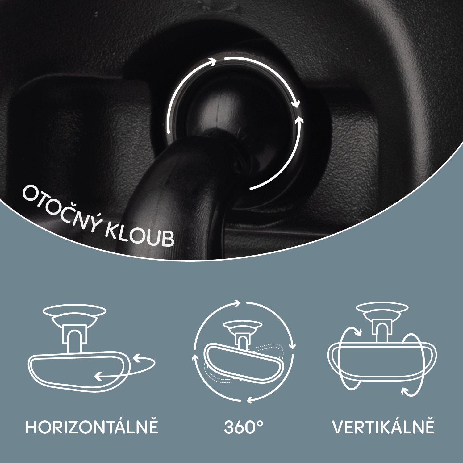 Malé zpětné zrcátko DELUXE, Black