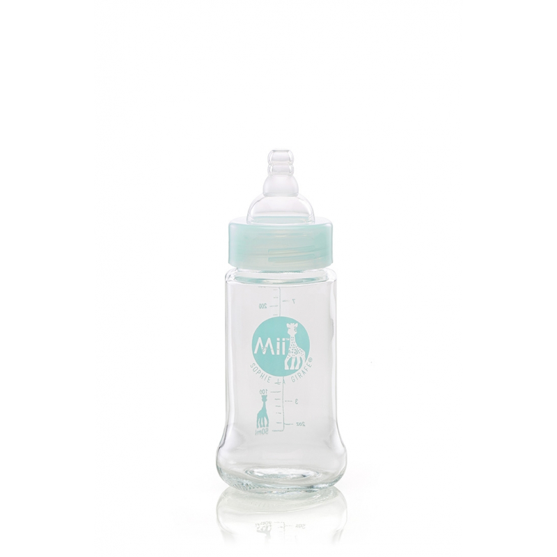 Mii Sophie la girafe kojenecká láhev 230ml - skleněná
