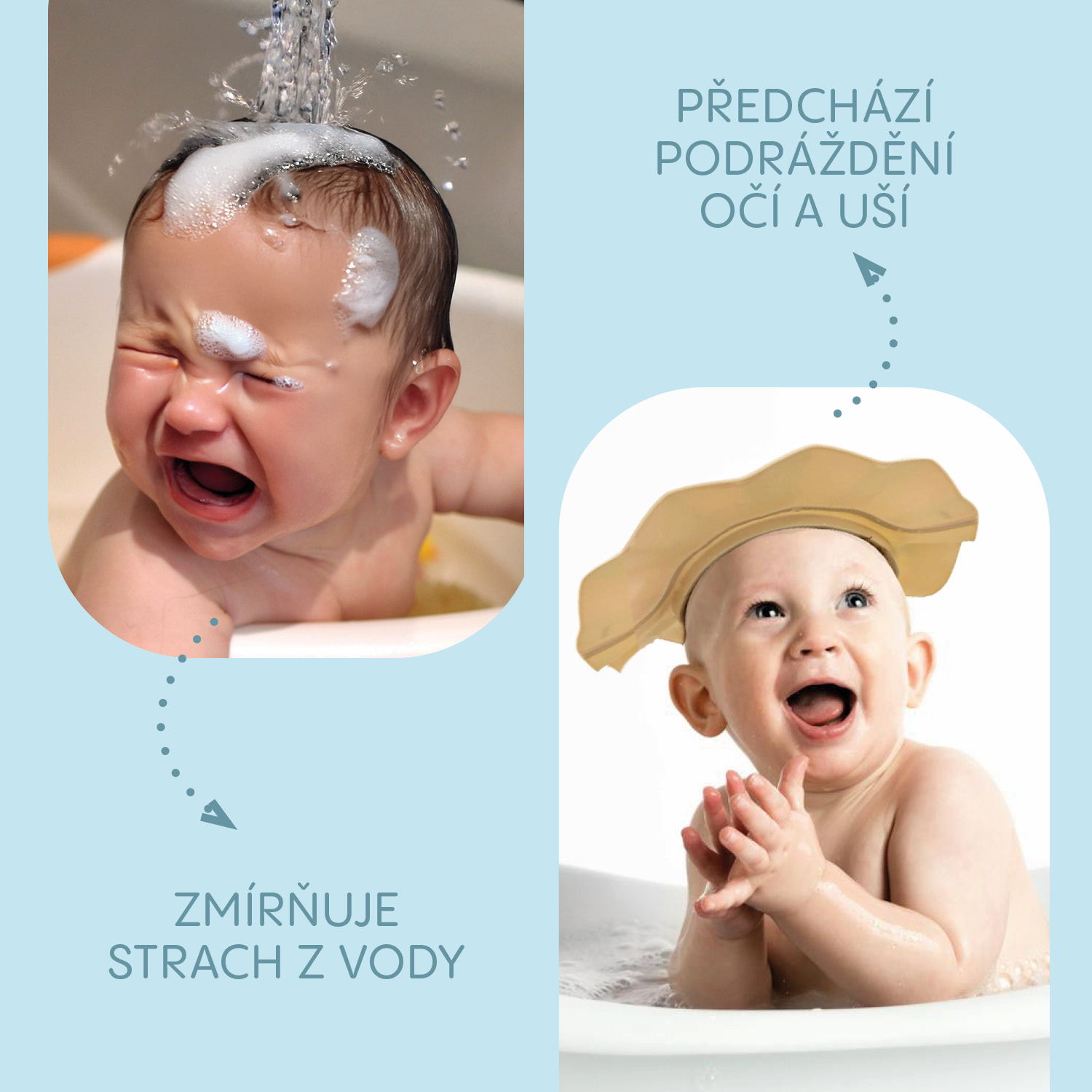 Silikonový koupací ochranný kšilt, Beige