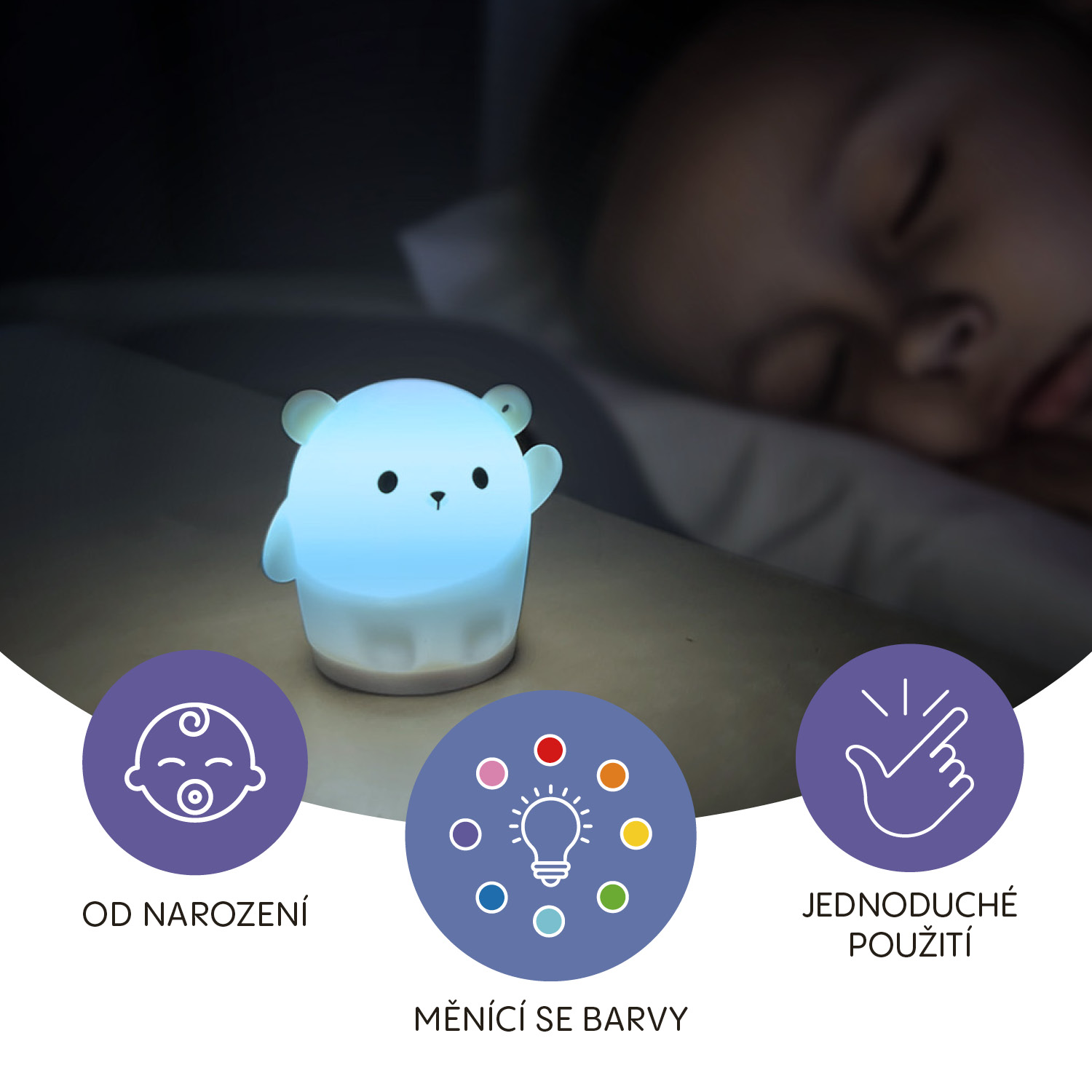 Silikonové závěsné LED světýlko, Bear