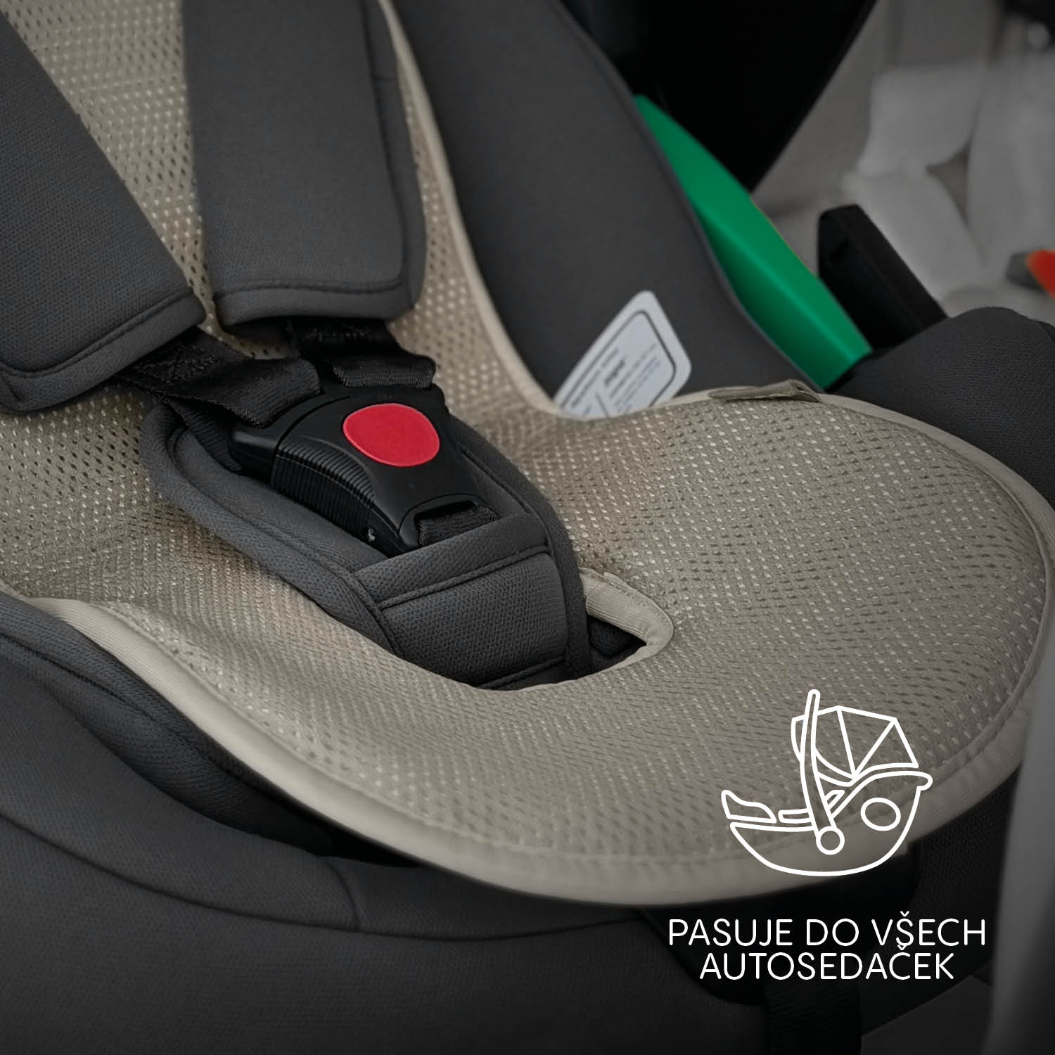 Prodyšná podložka do autosedačky Breeze sk. 0+, Coral Pink