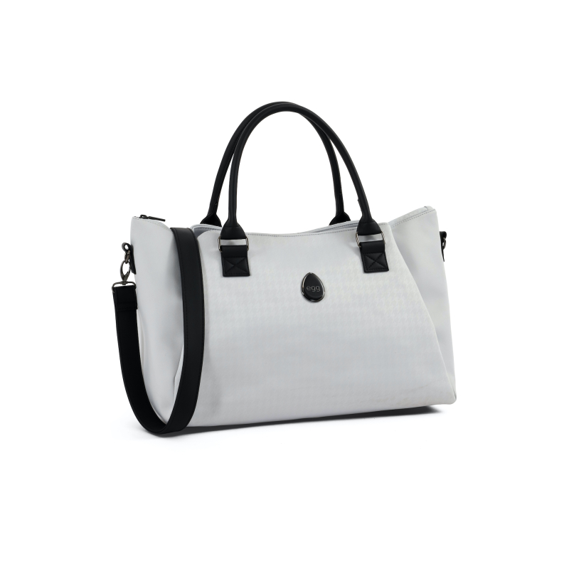 BabyStyle Egg Taška Overnight, Houndstooth Silver - Special Edition 2025