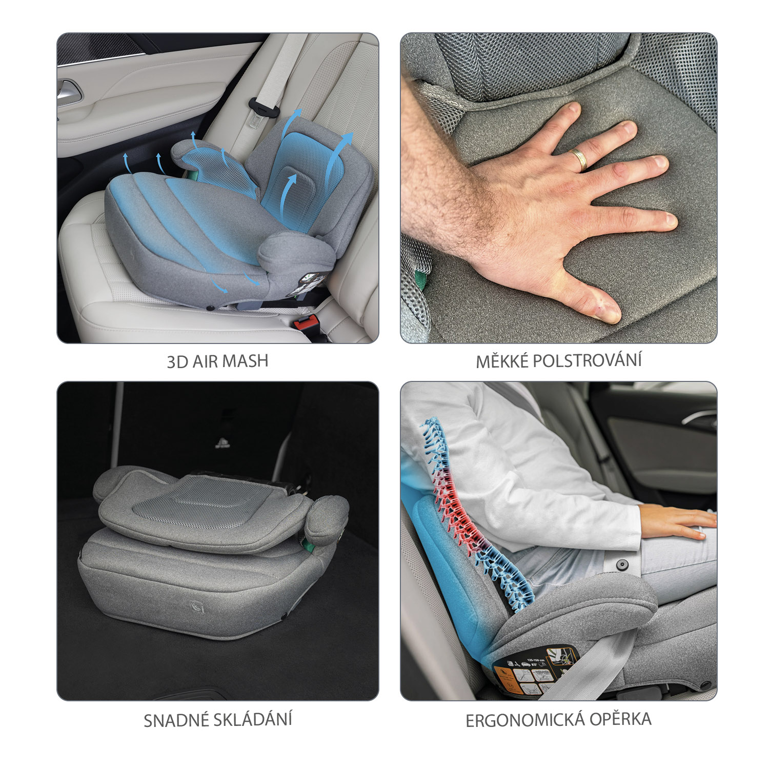 Autosedačka iBooster i-Size, Boss Grey