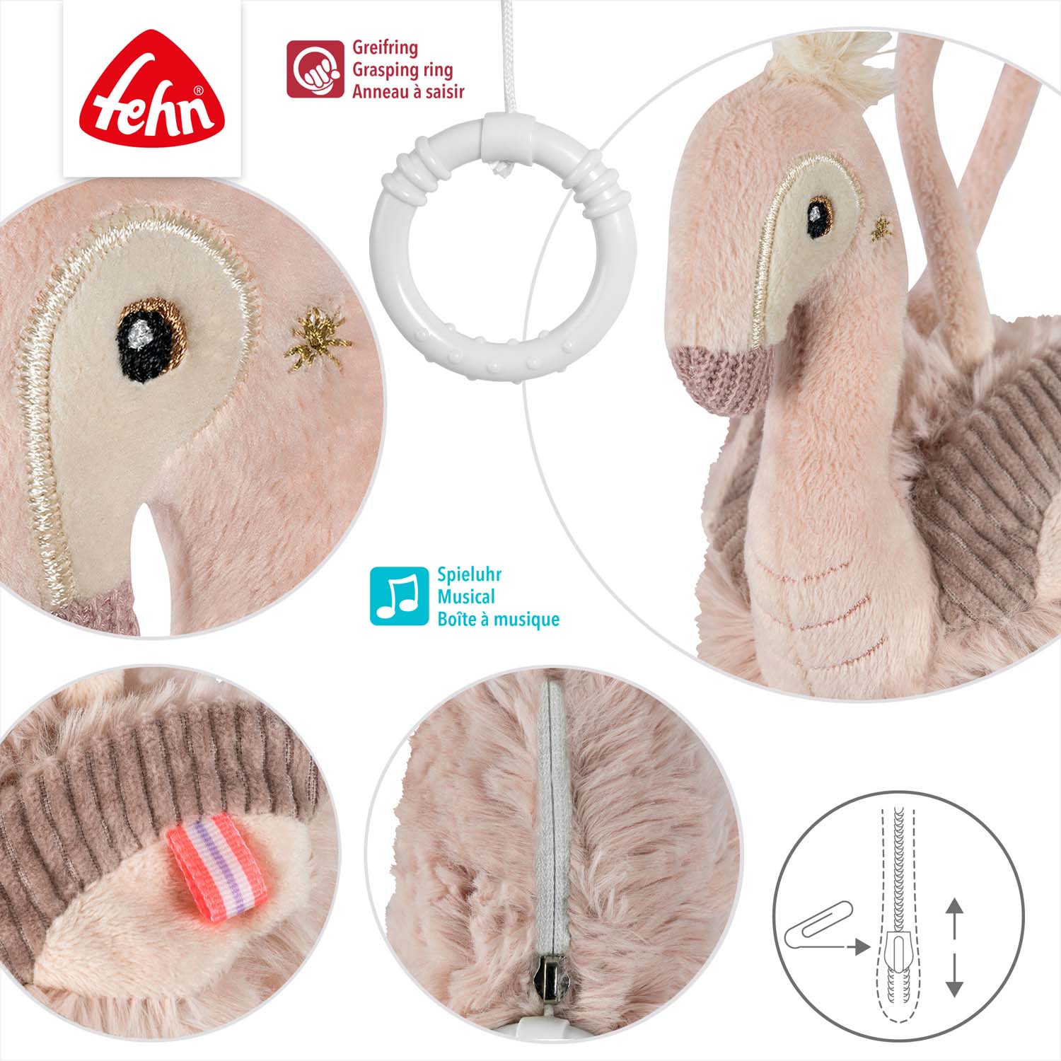 Mini hrací plameňák, Pink