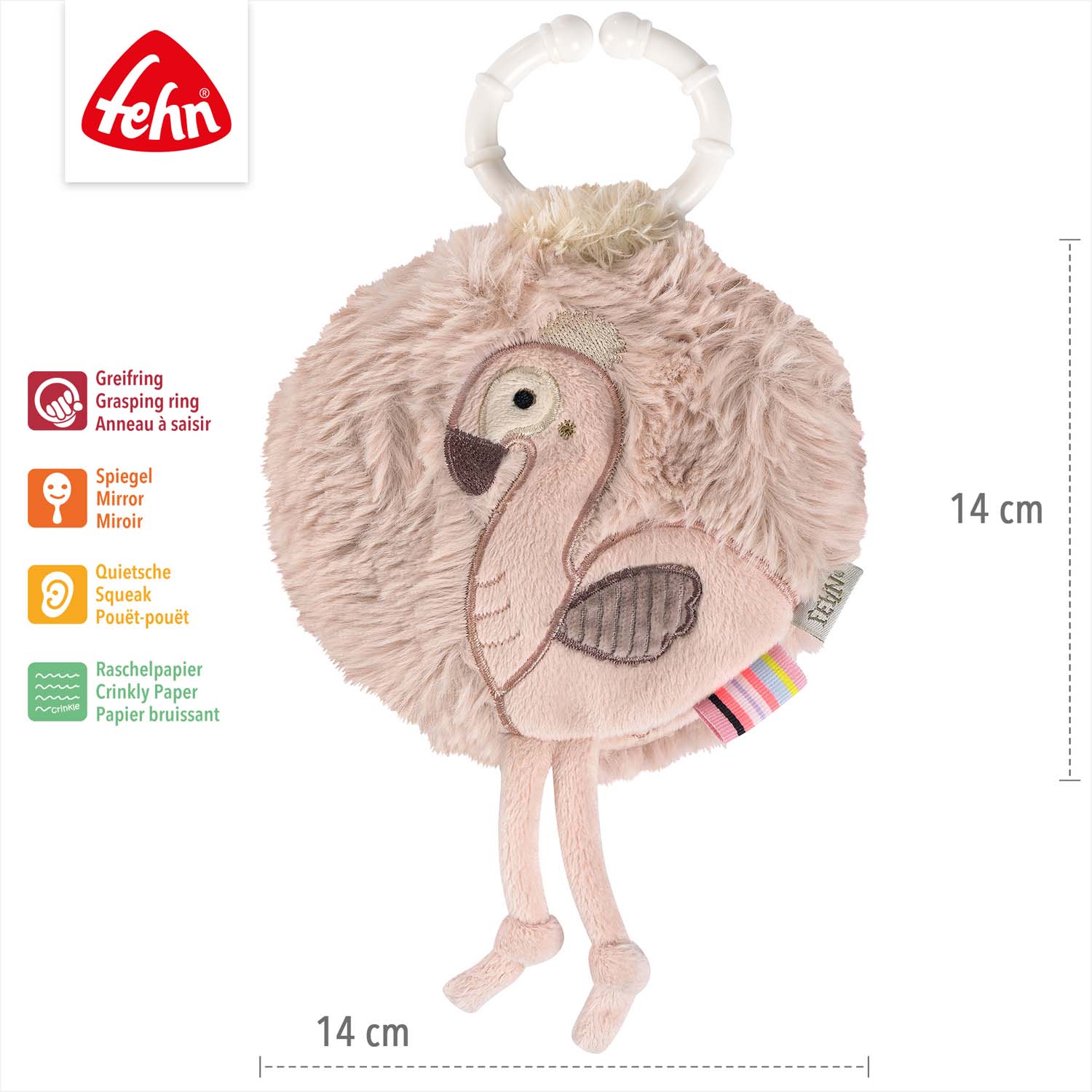 Plyšová knížka plameňák, Pink