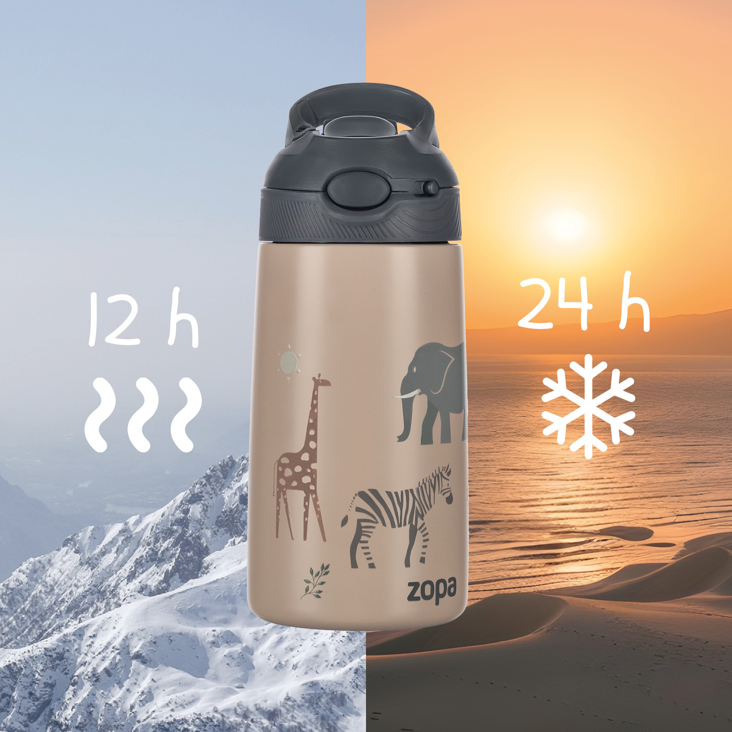 Termoska na pití sport 400 ml, Mountains
