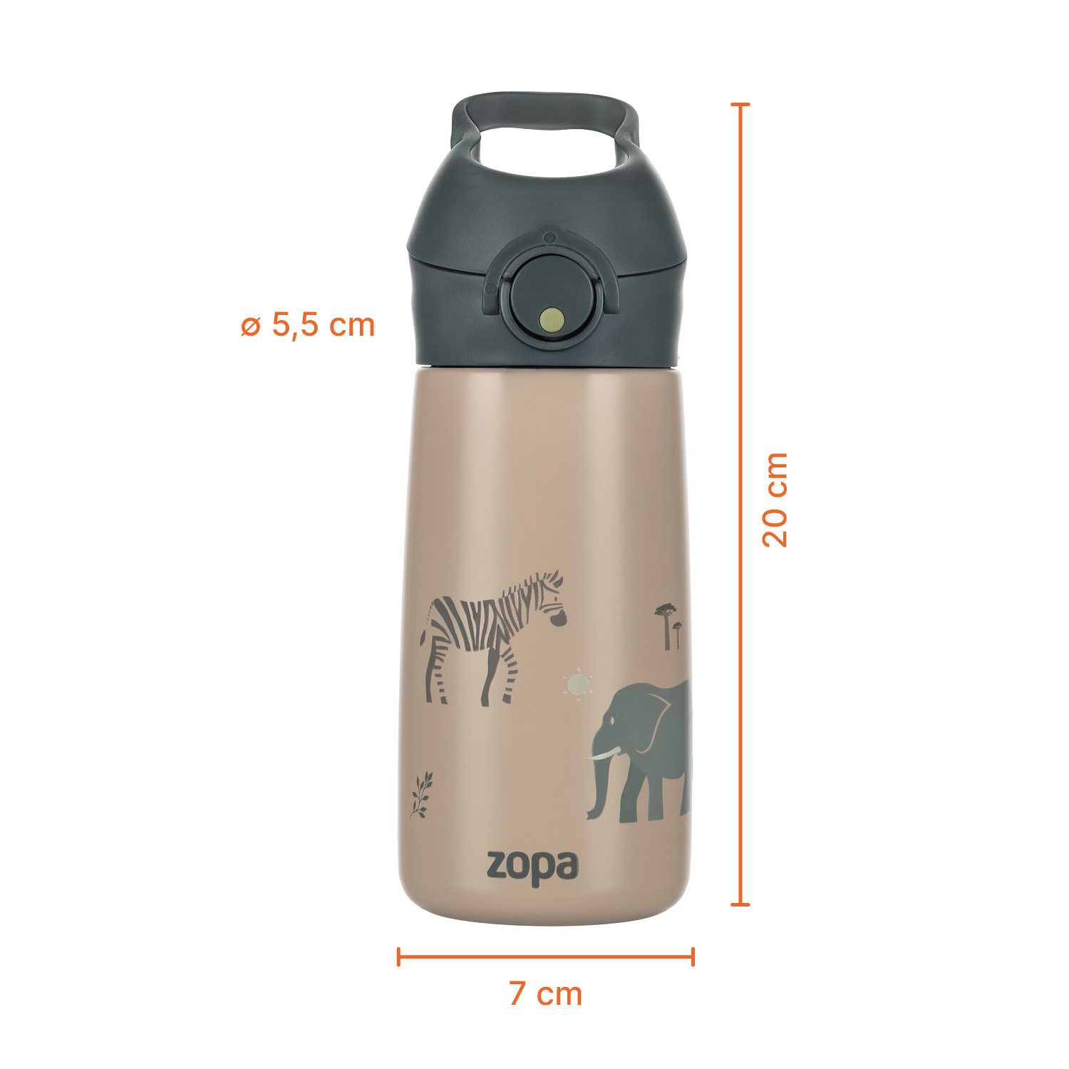 Termoska na pití s pítkem 400 ml, Dino