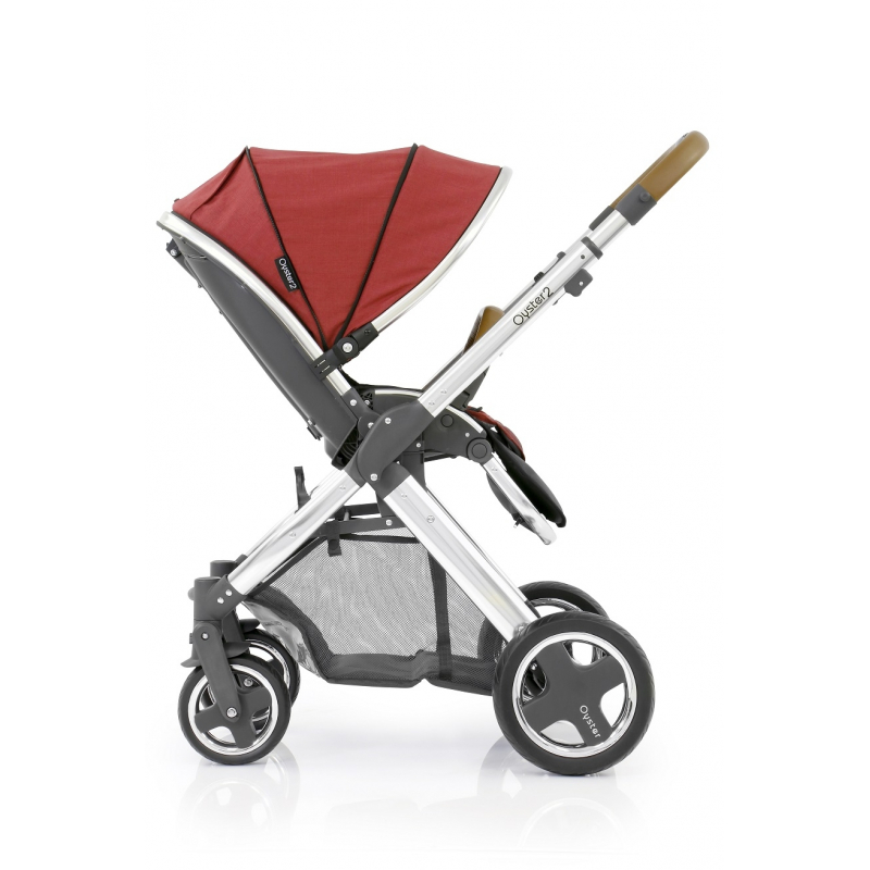 BabyStyle Oyster 2 kočárek Mirror Tan/Tango Red 2019