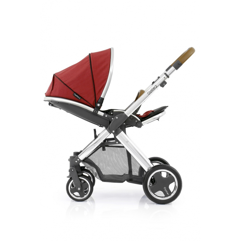 BabyStyle Oyster 2 kočárek Mirror Tan/Tango Red 2019