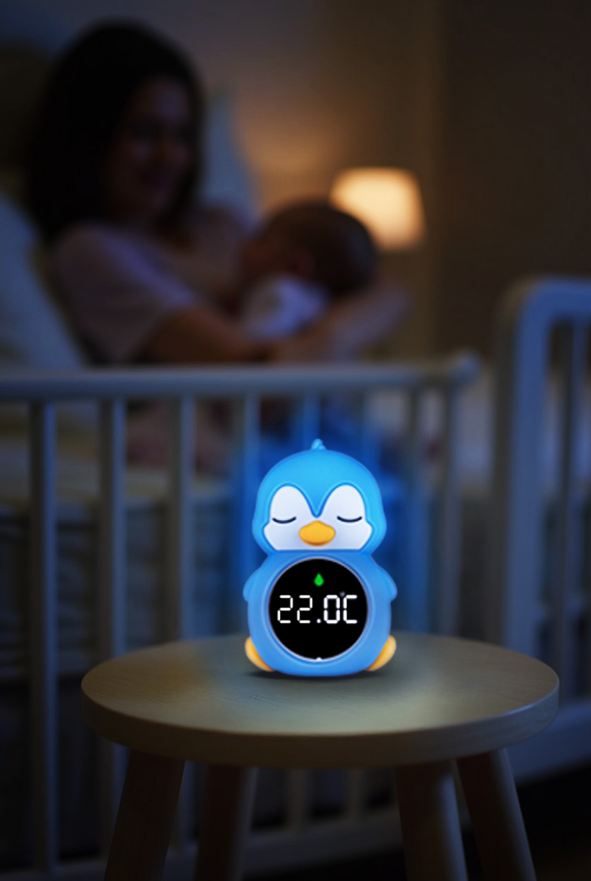 Silikonový digitální teploměr 3v1, Penguin