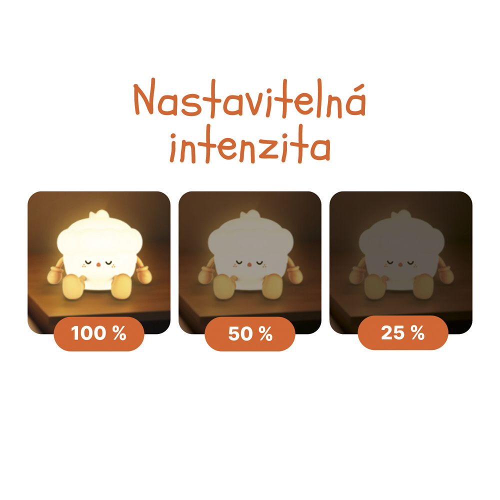 Silikonová LED noční lampička vel. M, Koala