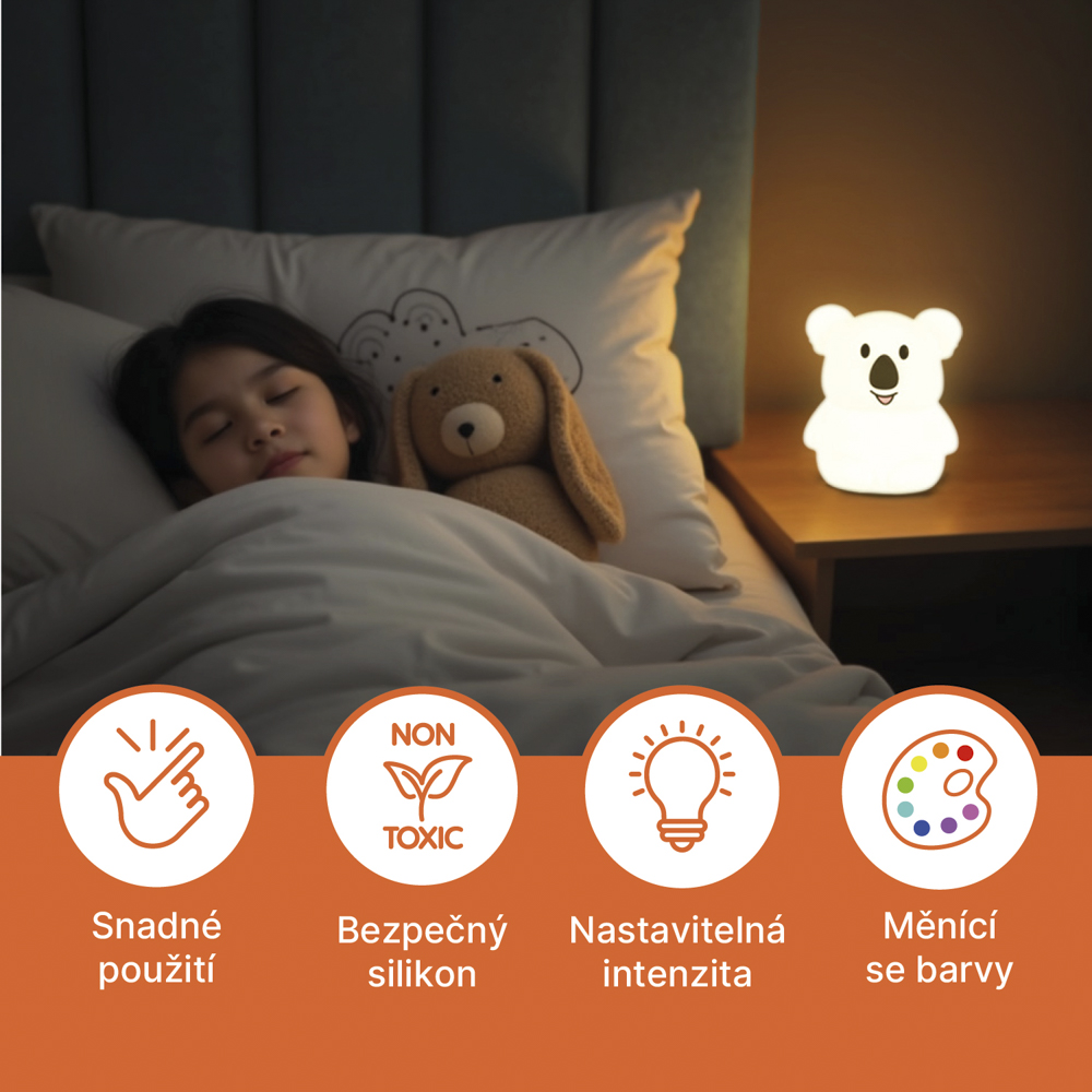 Silikonová LED noční lampička vel. M, Muffin