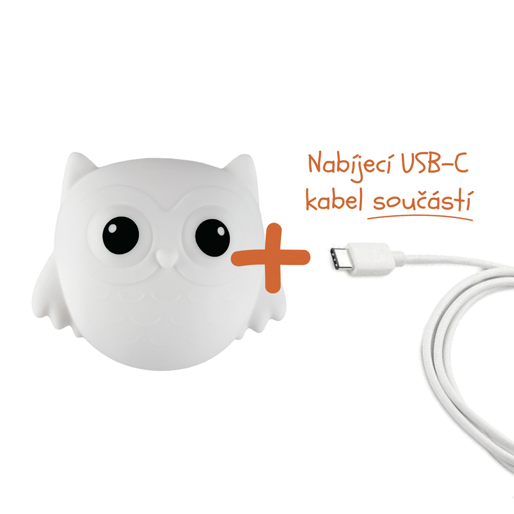 Silikonové nástěnné noční světlo, Owl