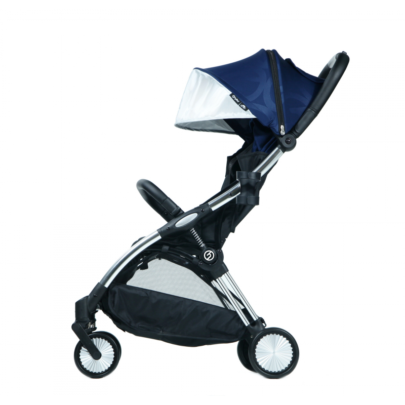 Hybrid Ezyfold kočárek Chrome Silver/ Navy 2021