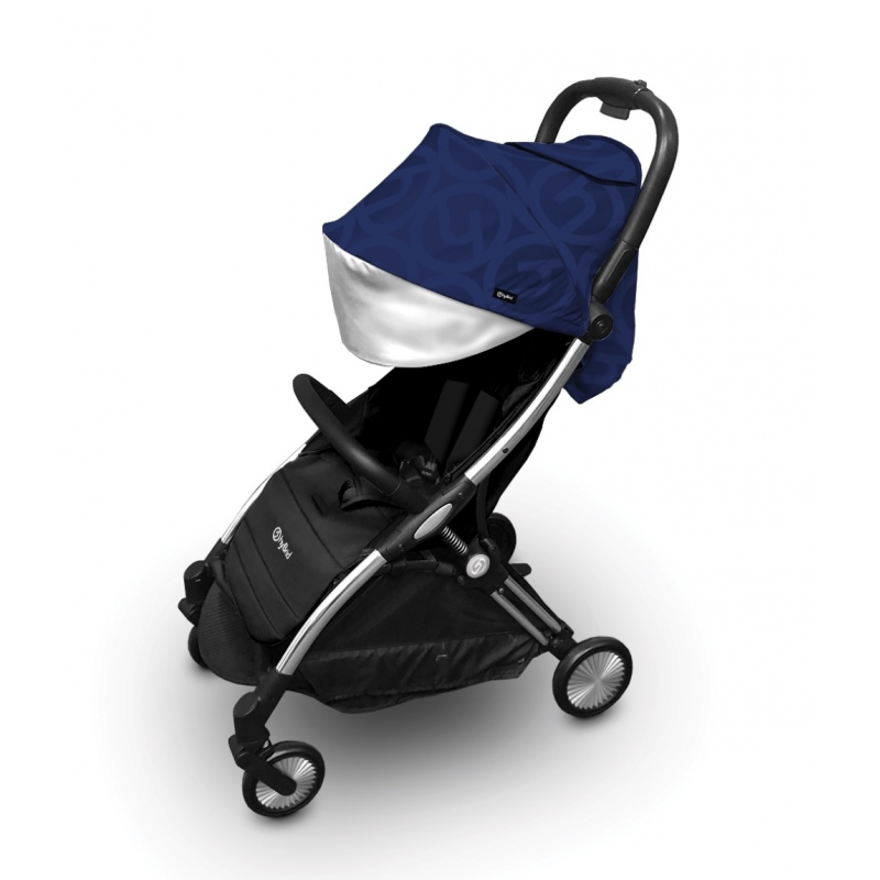 Hybrid Ezyfold kočárek Chrome Silver/ Navy 2021